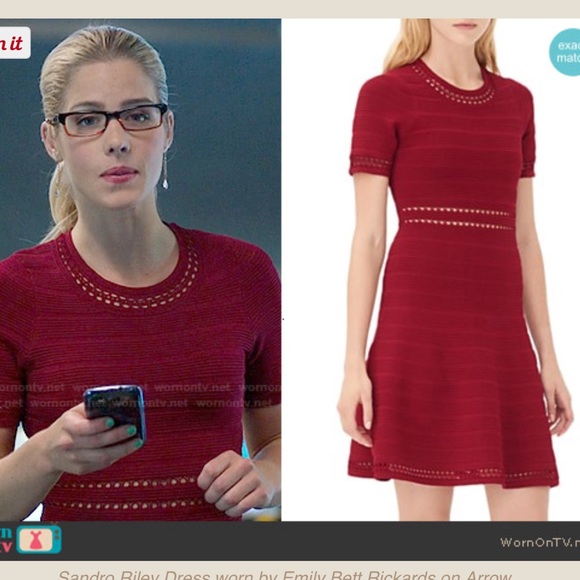 sandro fit and flare dress